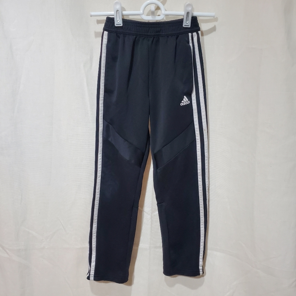 Adidas Track Pants Black With White Stripes Kids Size 7